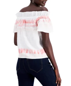 Women's Printed Off-The-Shoulder Top