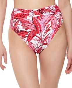 Women's Printed Paradiso Palm High-Waist O-Ring Bottoms