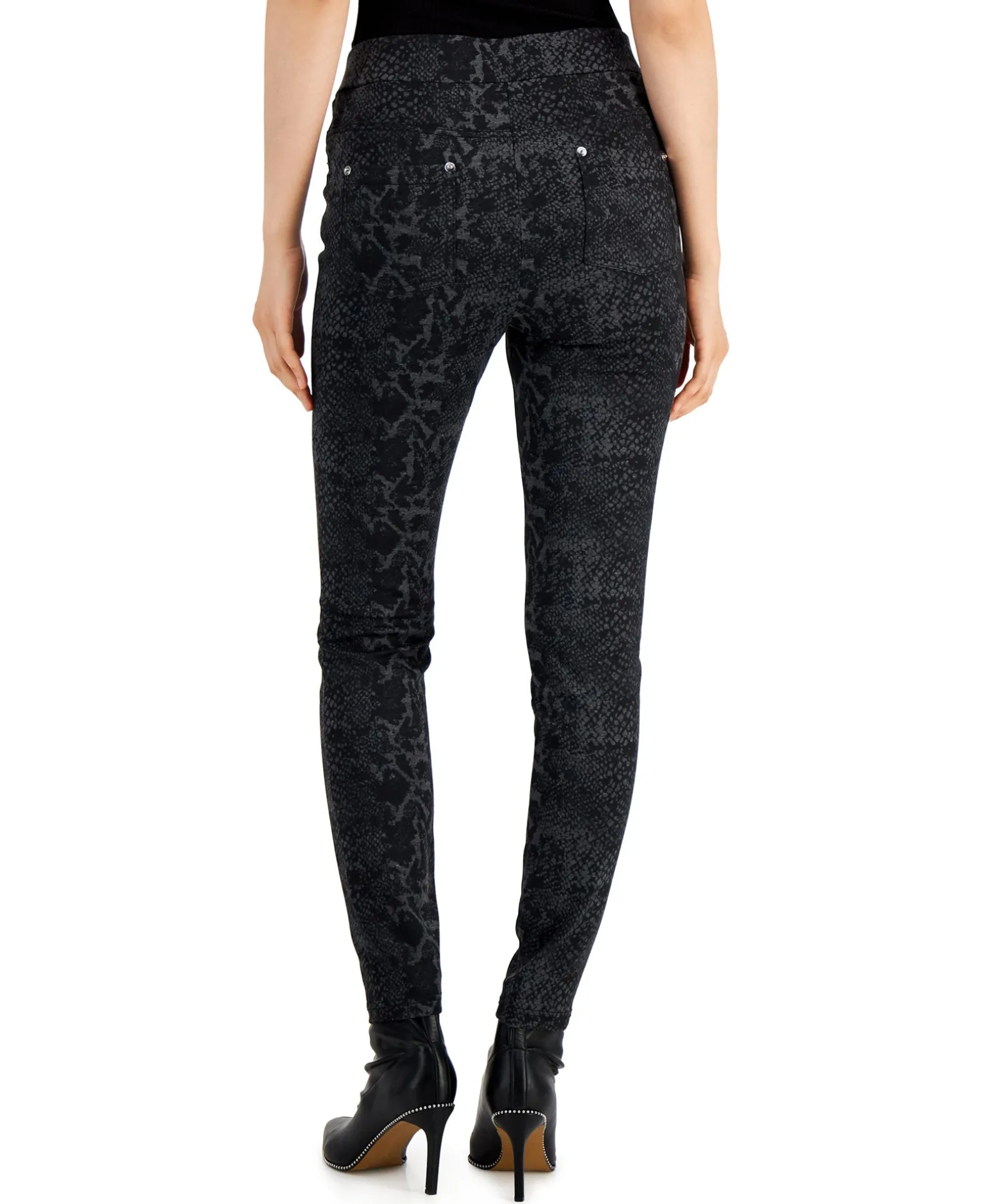 Women's Printed Pull-On Ponté-Knit Pants