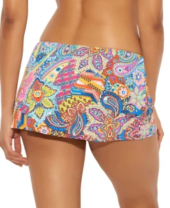 Women's Printed Skirted Hipster Bottom
