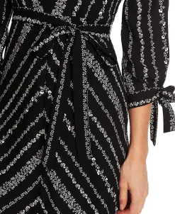 Women's Printed Tie-Sleeve Dress