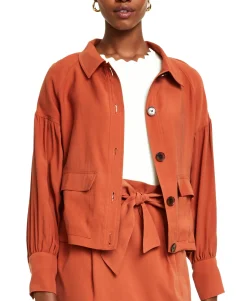 Women's Puff-Sleeve Trucker Jacket