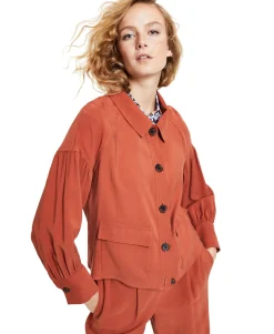 Women's Puff-Sleeve Trucker Jacket