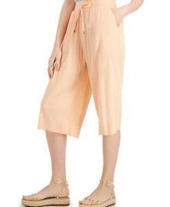 Women's Pull-On Wide-Leg Cropped Pants