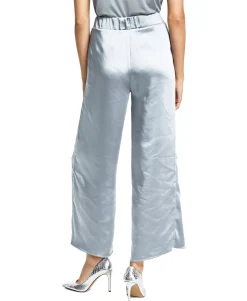 Women's Pull-On Wide-Leg Satin Pants