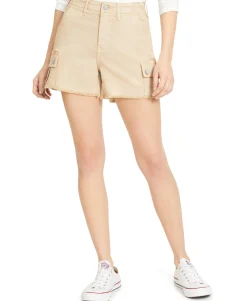 Women's Raw-Edge High-Rise Cargo Shorts