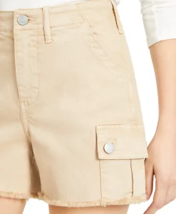 Women's Raw-Edge High-Rise Cargo Shorts