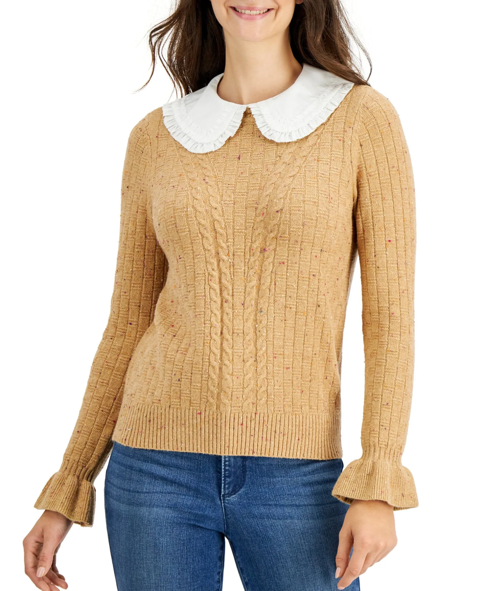Women's Removable Collar Knit Sweater