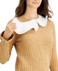 Women's Removable Collar Knit Sweater