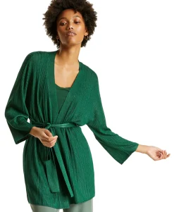 Women's Ribbed Belted Cardigan