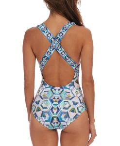 Women's Riviera Renewal Cross-Back Tummy-Control One-Piece Swimsuit