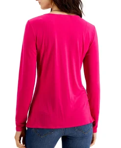 Women's Ruched Button-Down Top