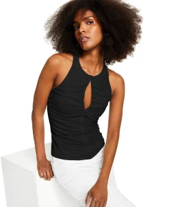 Women's Ruched Keyhole Top