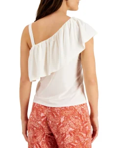 Women's Ruffled One-Sleeve Top