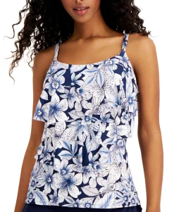 Women's Ruffled Underwire Tankini Top