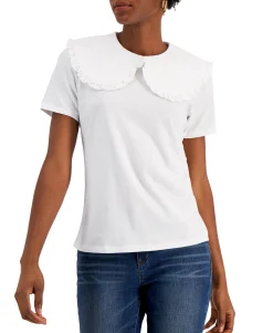 Women's Ruffled-Collar T-Shirt
