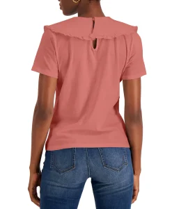 Women's Ruffled-Collar T-Shirt