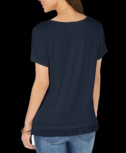 Women's Ruffled-Hem Top