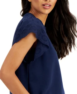 Women's Ruffle-Sleeve Top