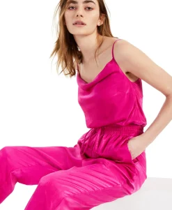 Women's Satin Jogger Jumpsuit