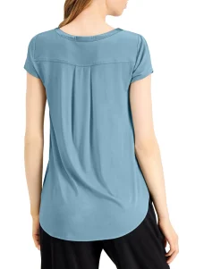 Women's Satin-Trim High-Low T-Shirt