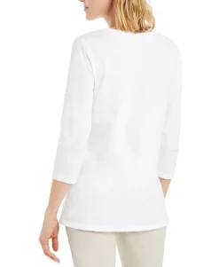 Women's Sequined Scoop-Neck Top