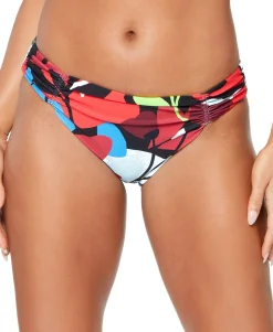 Women's Shirred-Side Hipster Bikini Bottoms