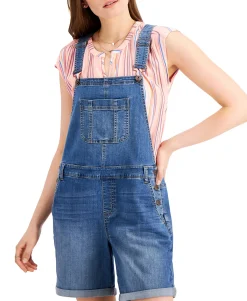 Women's Short Denim Overalls