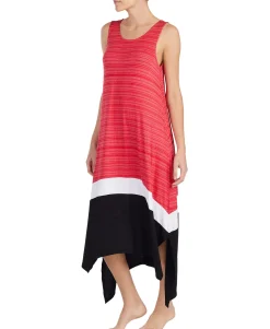 Women's Sleeveless Contrast-Panel Nightgown