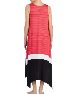 Women's Sleeveless Contrast-Panel Nightgown