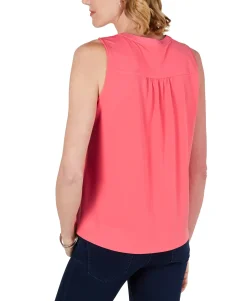 Women's Sleeveless Pintuck Blouse