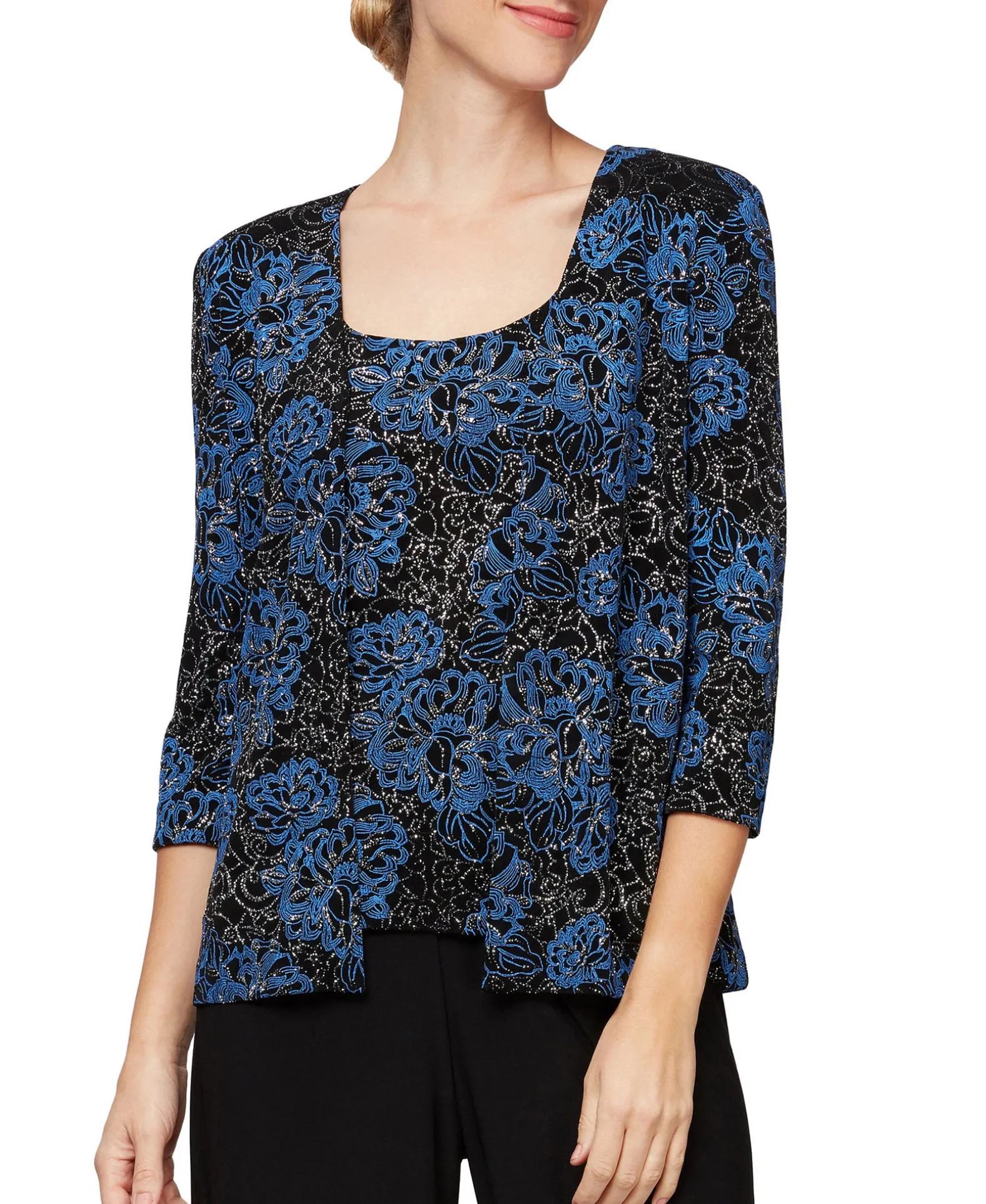 Women's Slinky Printed Jacket; Top Set