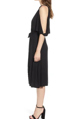 Women's Slit Sleeve Wrap Style Dress