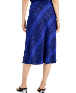 Women's Snake Print Midi Skirt