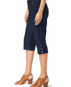 Women's Snap-Button Capri Pants
