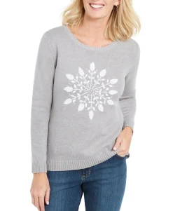 Women's Snowflake Appliqué Sweater