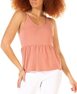 Women's Soft Peplum Knit Cami Top