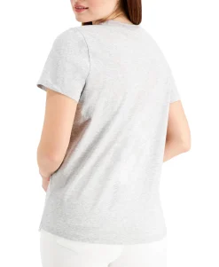 Women's Solid Crewneck One-Pocket Top