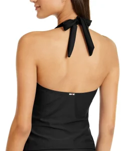 Women's Solid Halter Tankini Top