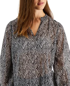 Women's Split-Neck Blouse
