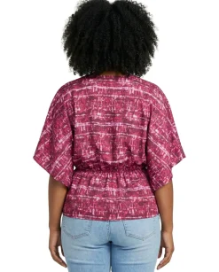 Women's Striped Dolman-Sleeve Top