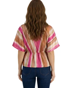 Women's Striped Dolman-Sleeve Top