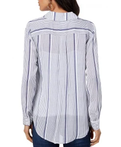 Women's Striped Flap-Pocket Shirt