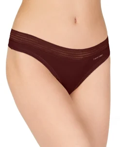 Women's Striped-Waist Thong Underwear QD3670
