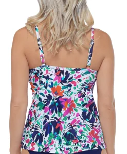 Women's Sunny Days Printed Underwire Tankini Top