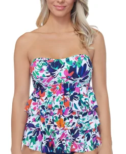 Women's Sunny Days Printed Tiered Tankini Top