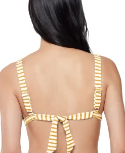 Women's Sunshine Stripe Retro Bikini Top