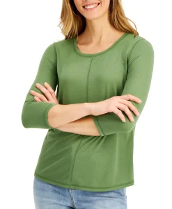 Women's Textured Seamed Top