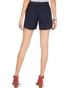 Women's Tie-Belt Cotton Shorts