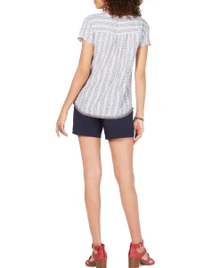 Women's Tie-Belt Cotton Shorts